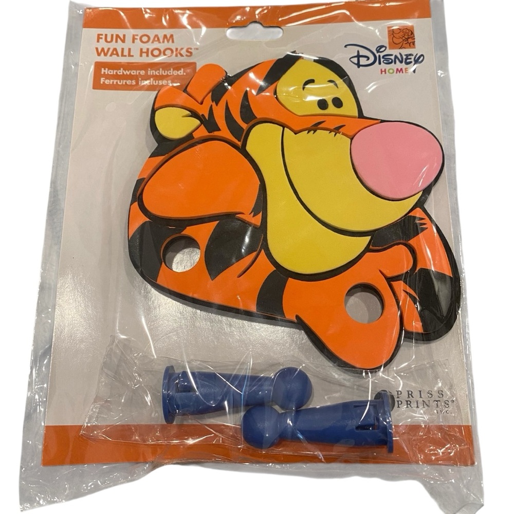 Disney Tigger Fun Foam Wall Hooks - Orange and Black